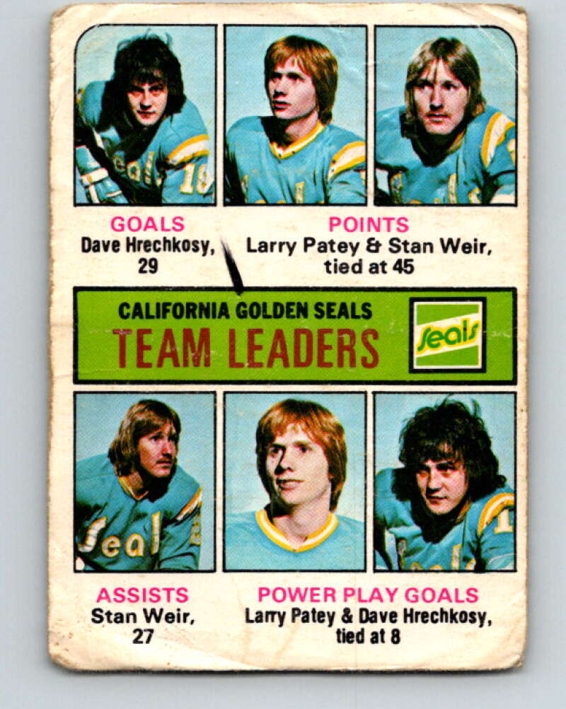 1975-76 O-Pee-Chee #316 Stan Weir TL California Golden Seals V6624