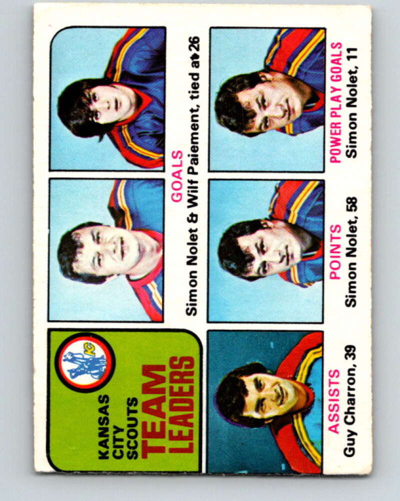 1975-76 O-Pee-Chee #319 Guy Charron TL Kansas City Scouts V6633