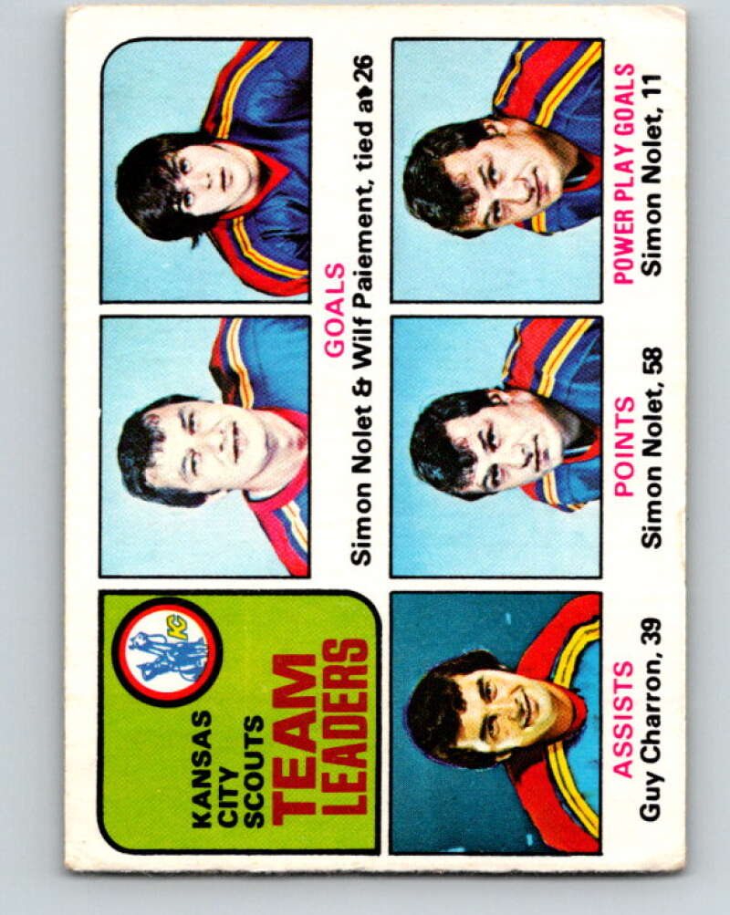 1975-76 O-Pee-Chee #319 Guy Charron TL Kansas City Scouts V6634