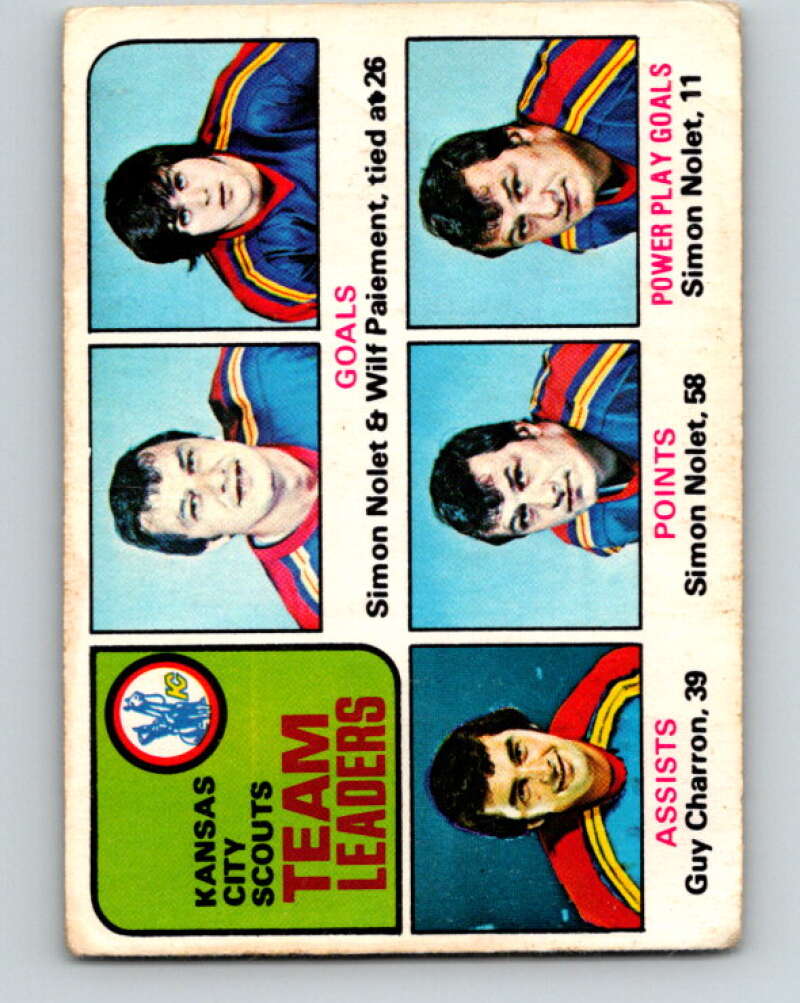 1975-76 O-Pee-Chee #319 Guy Charron TL Kansas City Scouts V6635