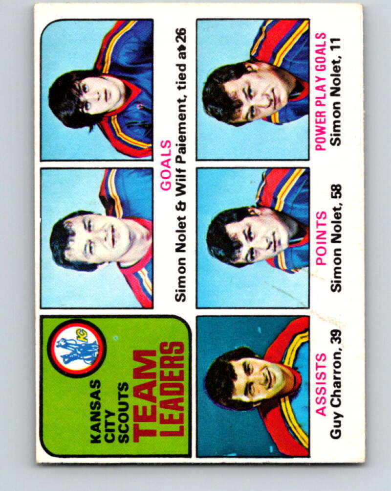 1975-76 O-Pee-Chee #319 Guy Charron TL Kansas City Scouts V6636