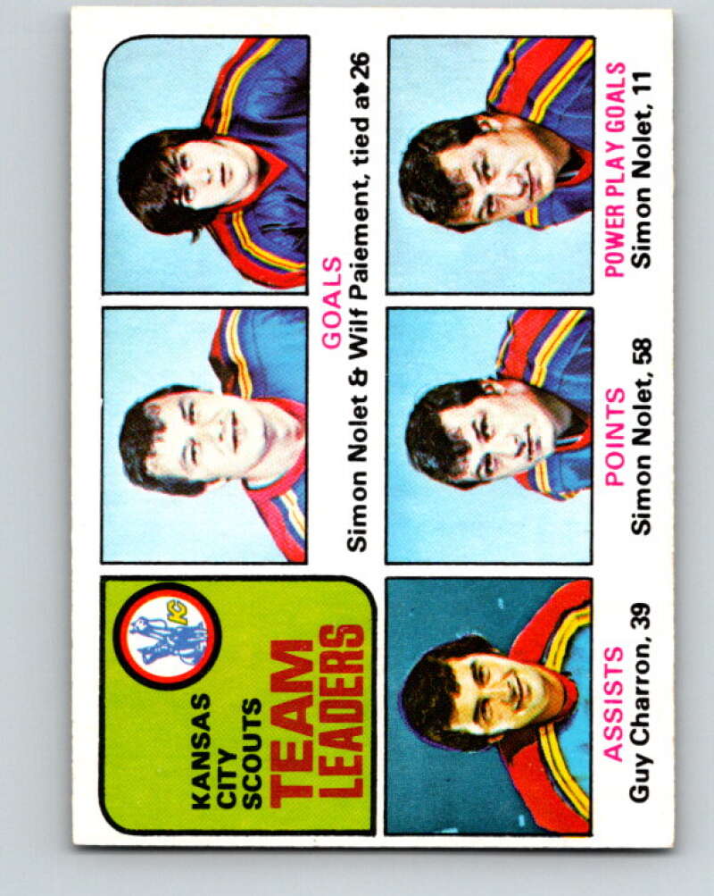 1975-76 O-Pee-Chee #319 Guy Charron TL Kansas City Scouts V6637