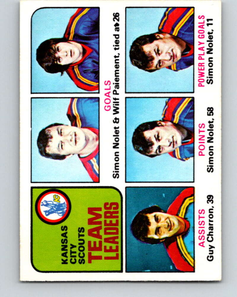 1975-76 O-Pee-Chee #319 Guy Charron TL Kansas City Scouts V6638