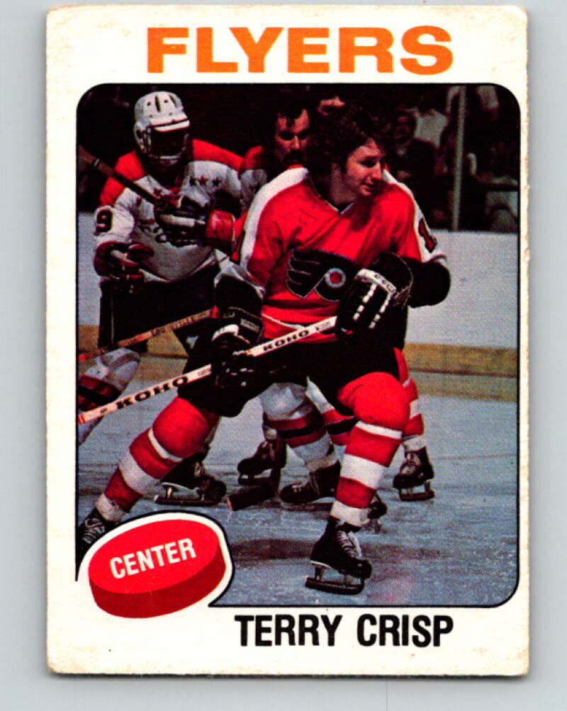 1975-76 O-Pee-Chee #337 Terry Crisp UER Philadelphia Flyers V6717