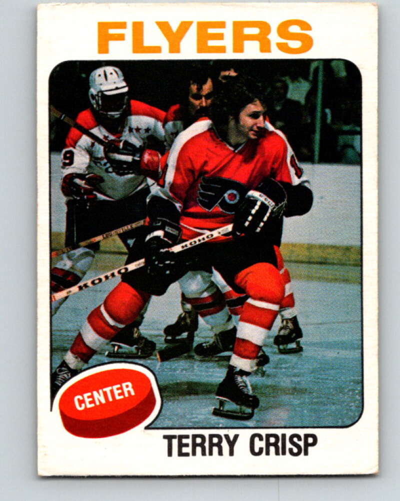 1975-76 O-Pee-Chee #337 Terry Crisp UER Philadelphia Flyers V6722