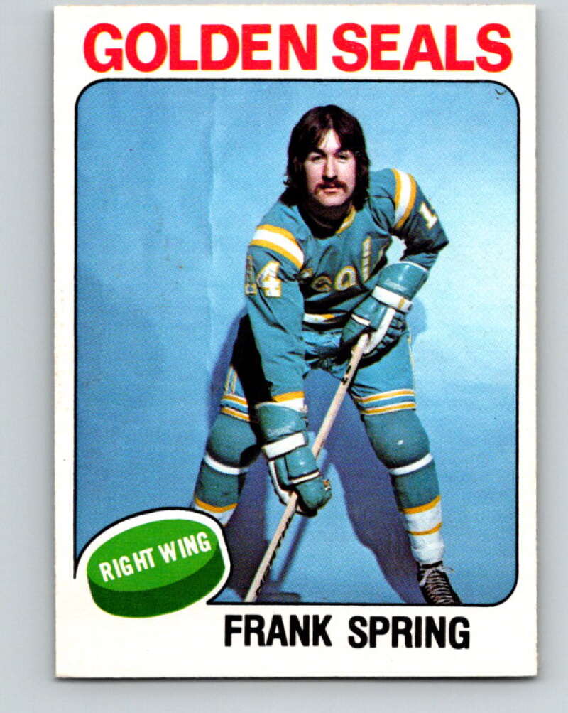 1975-76 O-Pee-Chee #341 Frank Spring RC Rookie California Golden Seals V6733