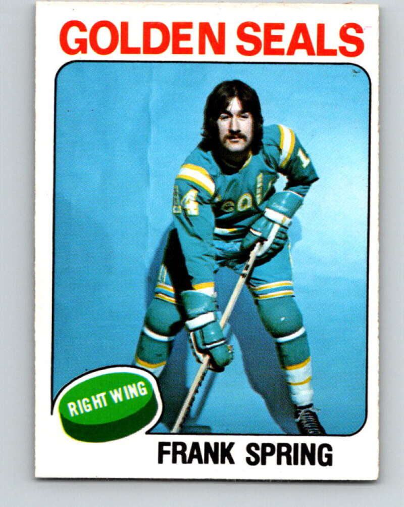 1975-76 O-Pee-Chee #341 Frank Spring RC Rookie California Golden Seals V6734