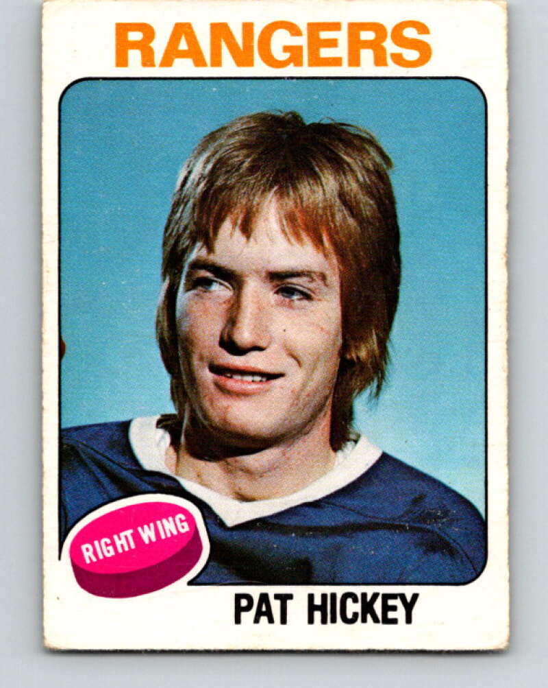 1975-76 O-Pee-Chee #345 Pat Hickey New York Rangers V6743
