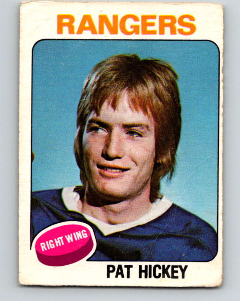 1975-76 O-Pee-Chee #345 Pat Hickey New York Rangers V6745