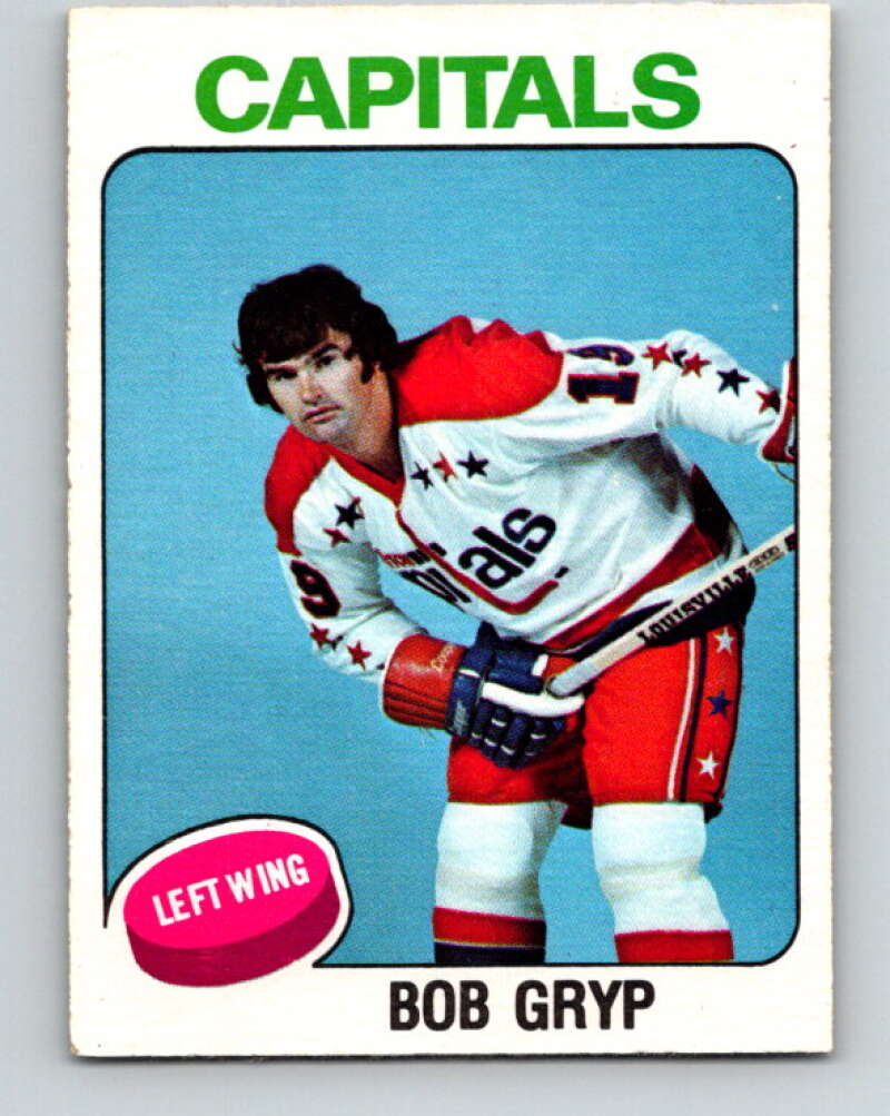 1975-76 O-Pee-Chee #348 Bob Gryp RC Rookie Washington Capitals V6749