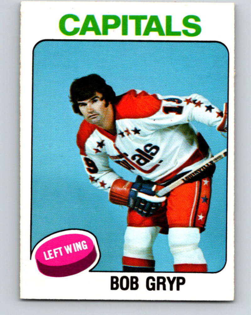 1975-76 O-Pee-Chee #348 Bob Gryp RC Rookie Washington Capitals V6751