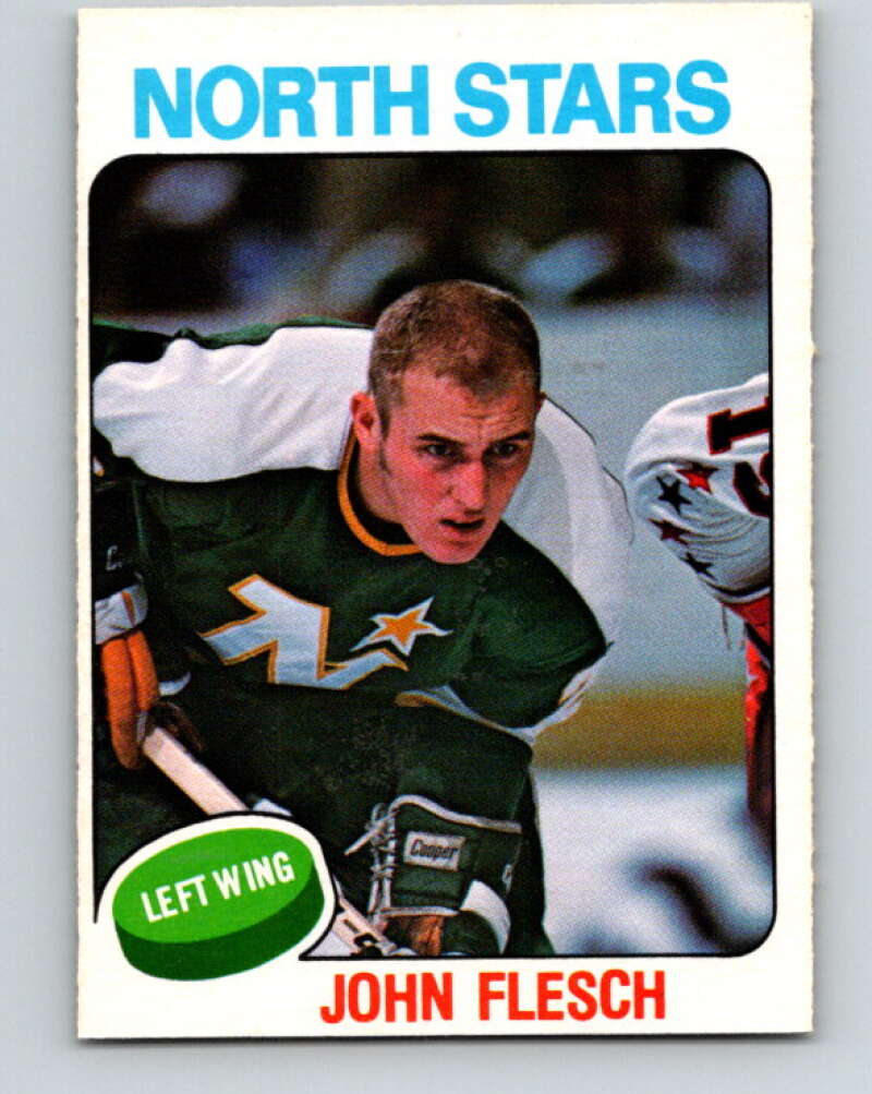 1975-76 O-Pee-Chee #353 John Flesch RC Rookie Minnesota North Stars V6768