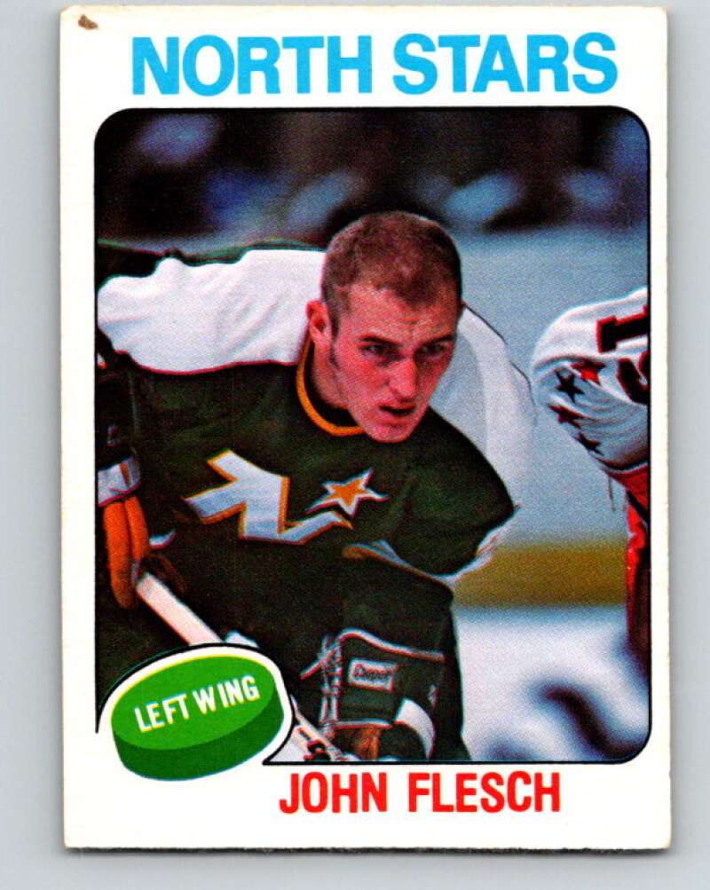 1975-76 O-Pee-Chee #353 John Flesch RC Rookie Minnesota North Stars V6769