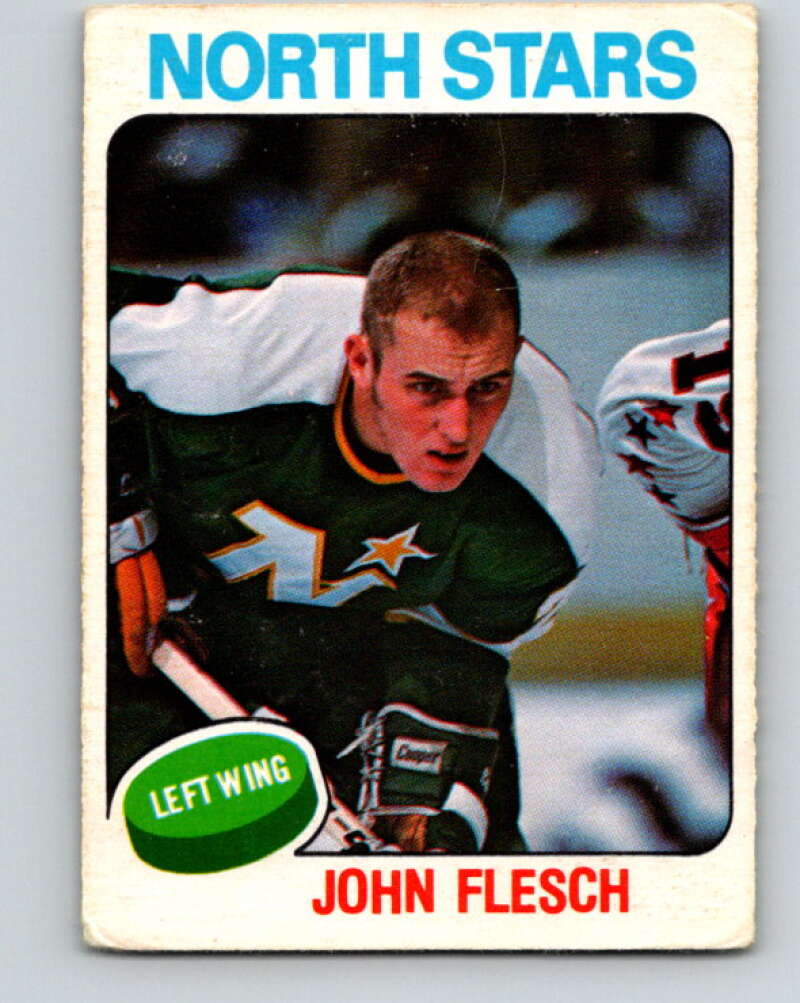 1975-76 O-Pee-Chee #353 John Flesch RC Rookie Minnesota North Stars V6770