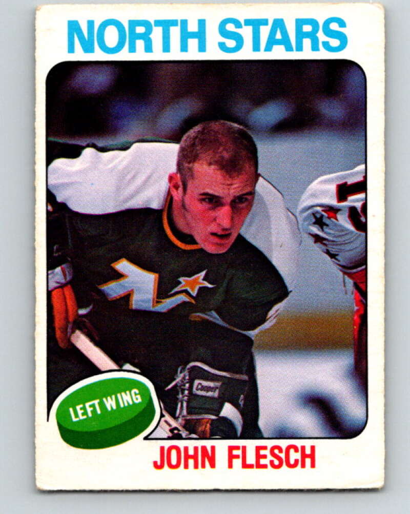 1975-76 O-Pee-Chee #353 John Flesch RC Rookie Minnesota North Stars V6771