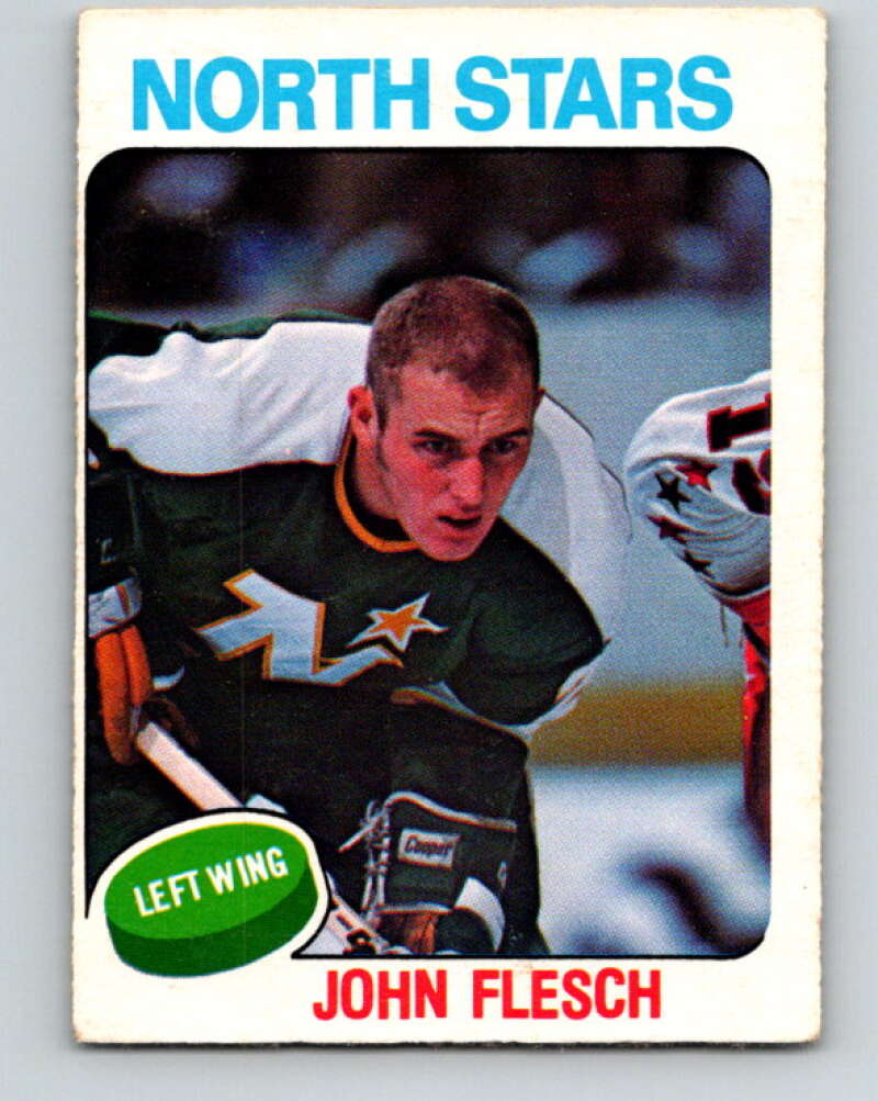 1975-76 O-Pee-Chee #353 John Flesch RC Rookie Minnesota North Stars V6773