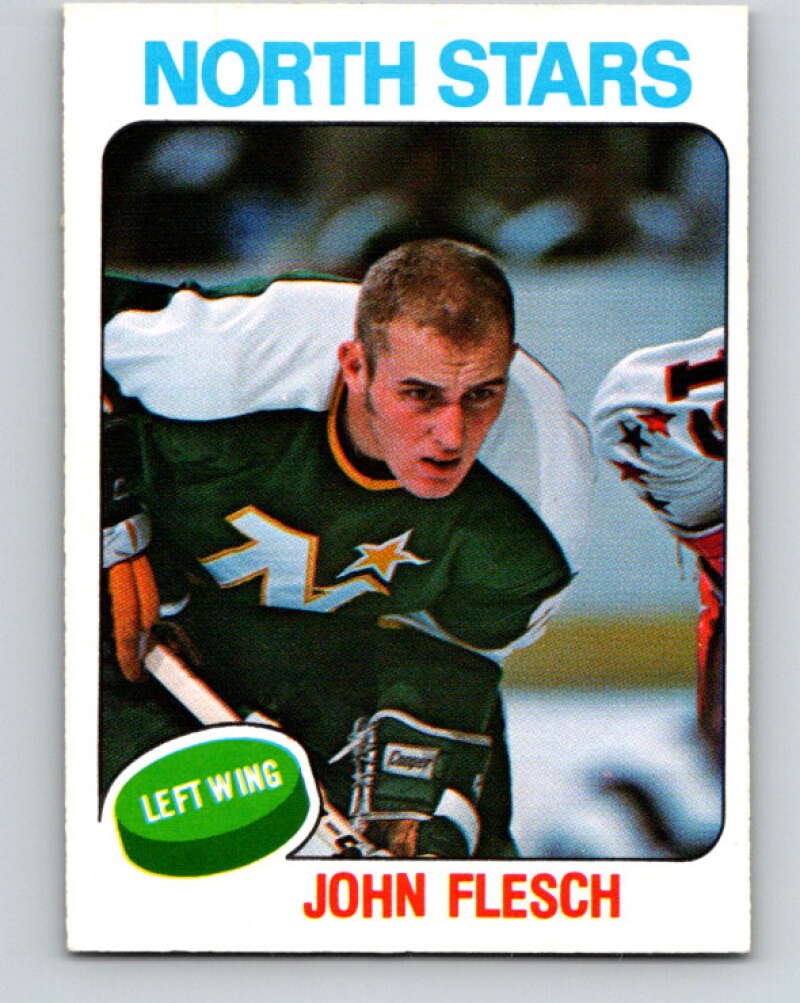 1975-76 O-Pee-Chee #353 John Flesch RC Rookie Minnesota North Stars V6774