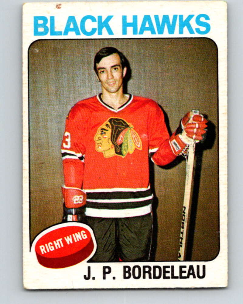 1975-76 O-Pee-Chee #369 J.P. Bordeleau Chicago Blackhawks V6831