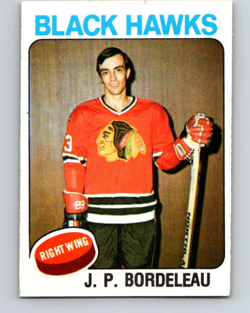 1975-76 O-Pee-Chee #369 J.P. Bordeleau Chicago Blackhawks V6832
