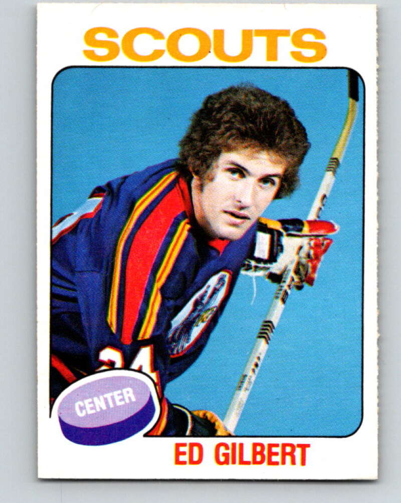 1975-76 O-Pee-Chee #370 Ed Gilbert RC Rookie Kansas City Scouts V6835
