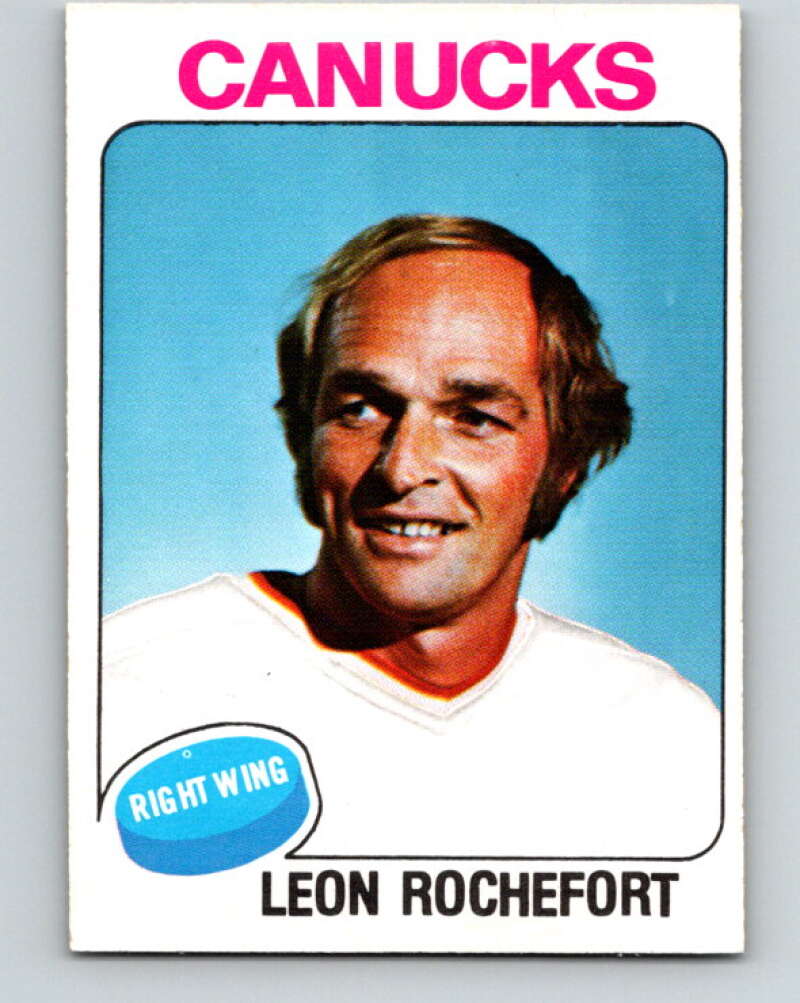 1975-76 O-Pee-Chee #374 Leon Rochefort Vancouver Canucks V6854