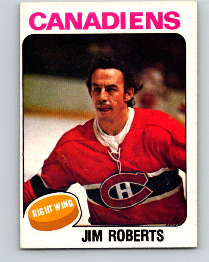 1975-76 O-Pee-Chee #378 Jim Roberts Montreal Canadiens V6868
