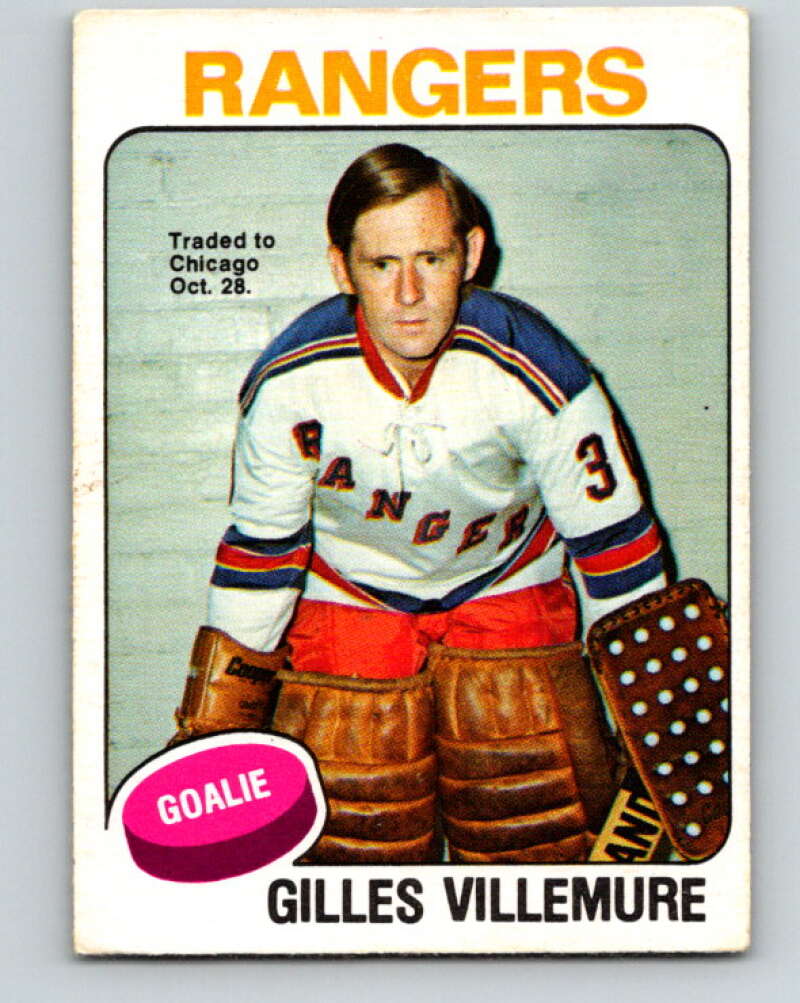 1975-76 O-Pee-Chee #379 Gilles Villemure New York Rangers V6869