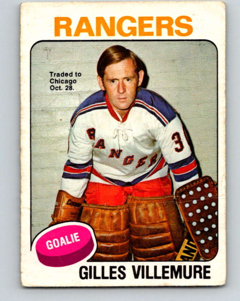 1975-76 O-Pee-Chee #379 Gilles Villemure New York Rangers V6870