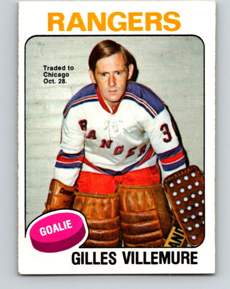 1975-76 O-Pee-Chee #379 Gilles Villemure New York Rangers V6872