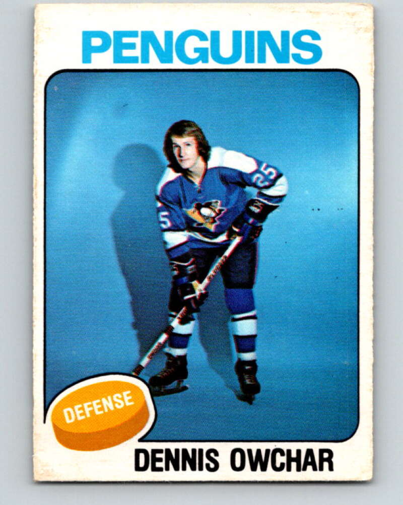 1975-76 O-Pee-Chee #380 Dennis Owchar RC Rookie Pittsburgh Penguins V6873