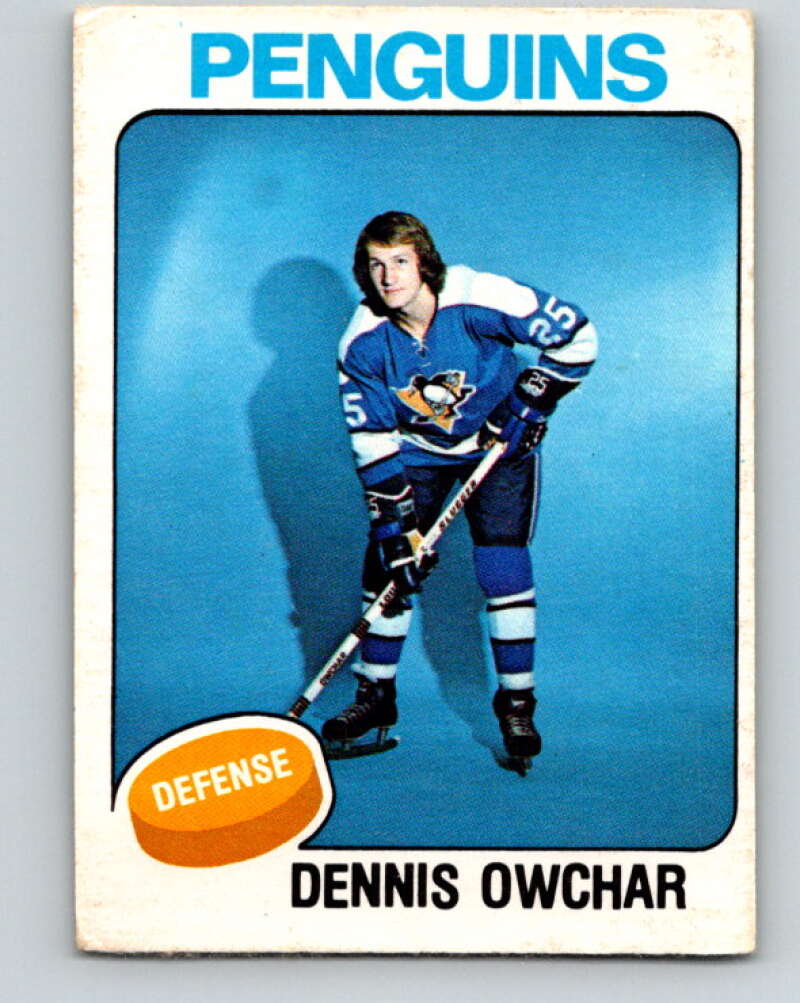 1975-76 O-Pee-Chee #380 Dennis Owchar RC Rookie Pittsburgh Penguins V6874