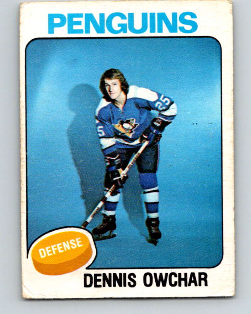 1975-76 O-Pee-Chee #380 Dennis Owchar RC Rookie Pittsburgh Penguins V6875