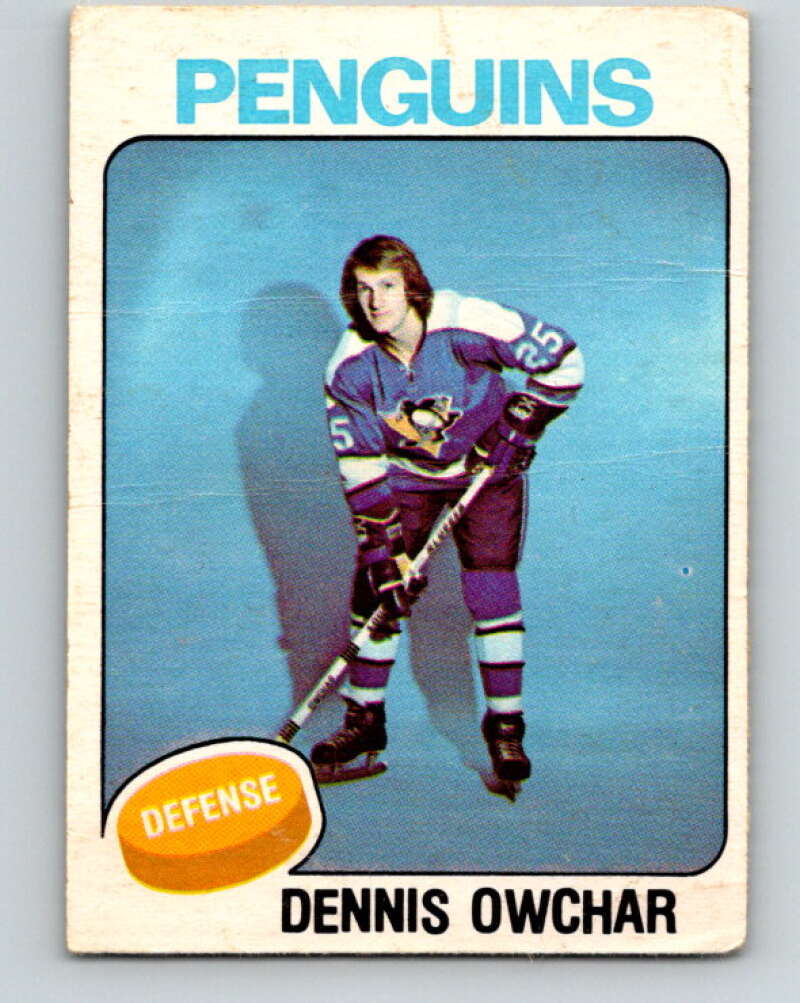 1975-76 O-Pee-Chee #380 Dennis Owchar RC Rookie Pittsburgh Penguins V6876
