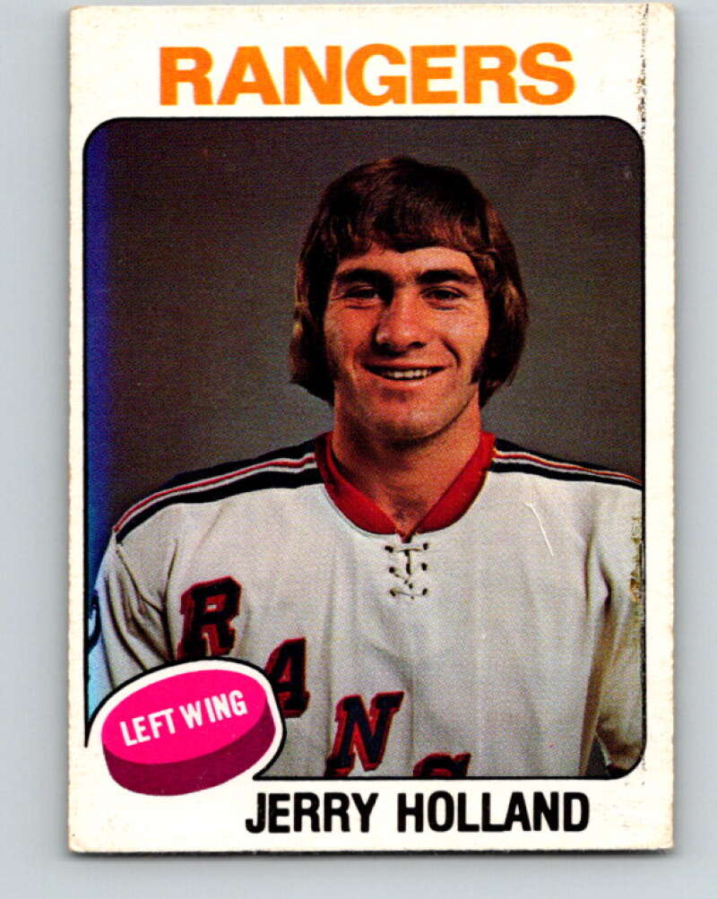 1975-76 O-Pee-Chee #392 Jerry Holland RC Rookie New York Rangers V6920