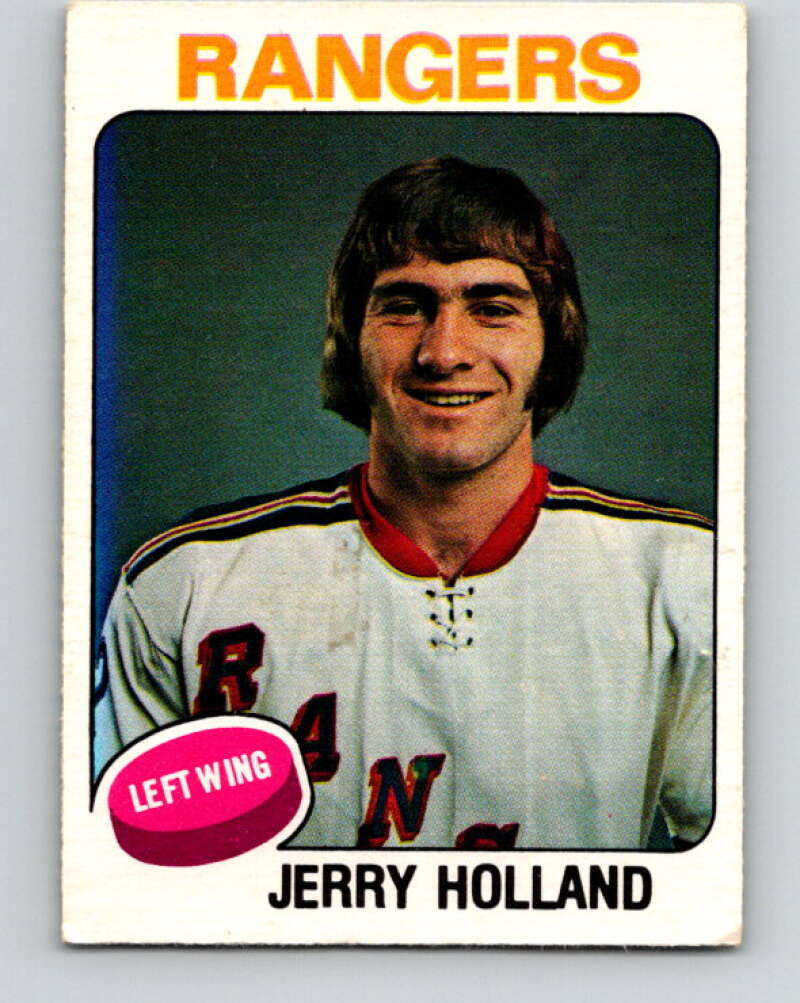 1975-76 O-Pee-Chee #392 Jerry Holland RC Rookie New York Rangers V6921