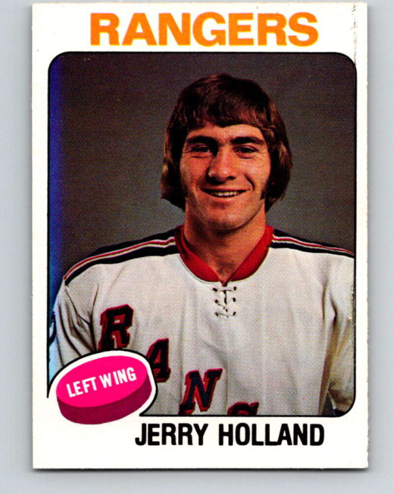 1975-76 O-Pee-Chee #392 Jerry Holland RC Rookie New York Rangers V6922