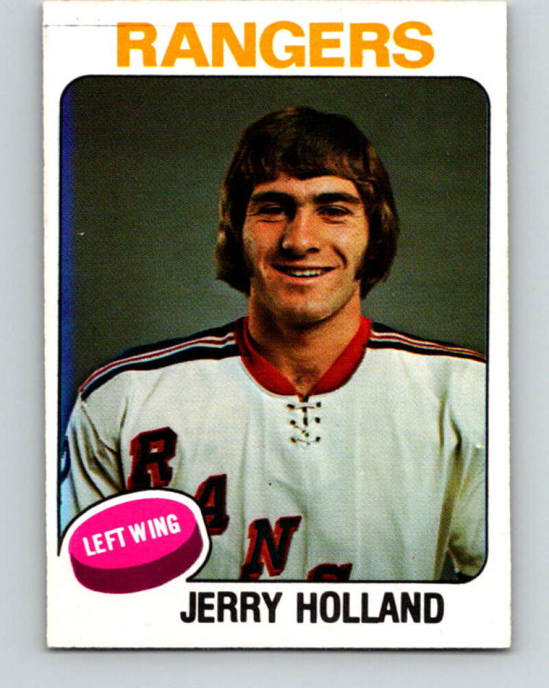 1975-76 O-Pee-Chee #392 Jerry Holland RC Rookie New York Rangers V6924