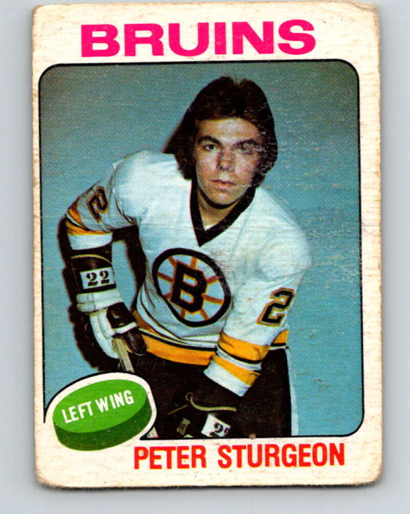 1975-76 O-Pee-Chee #393 Peter Sturgeon RC Rookie Boston Bruins V6927