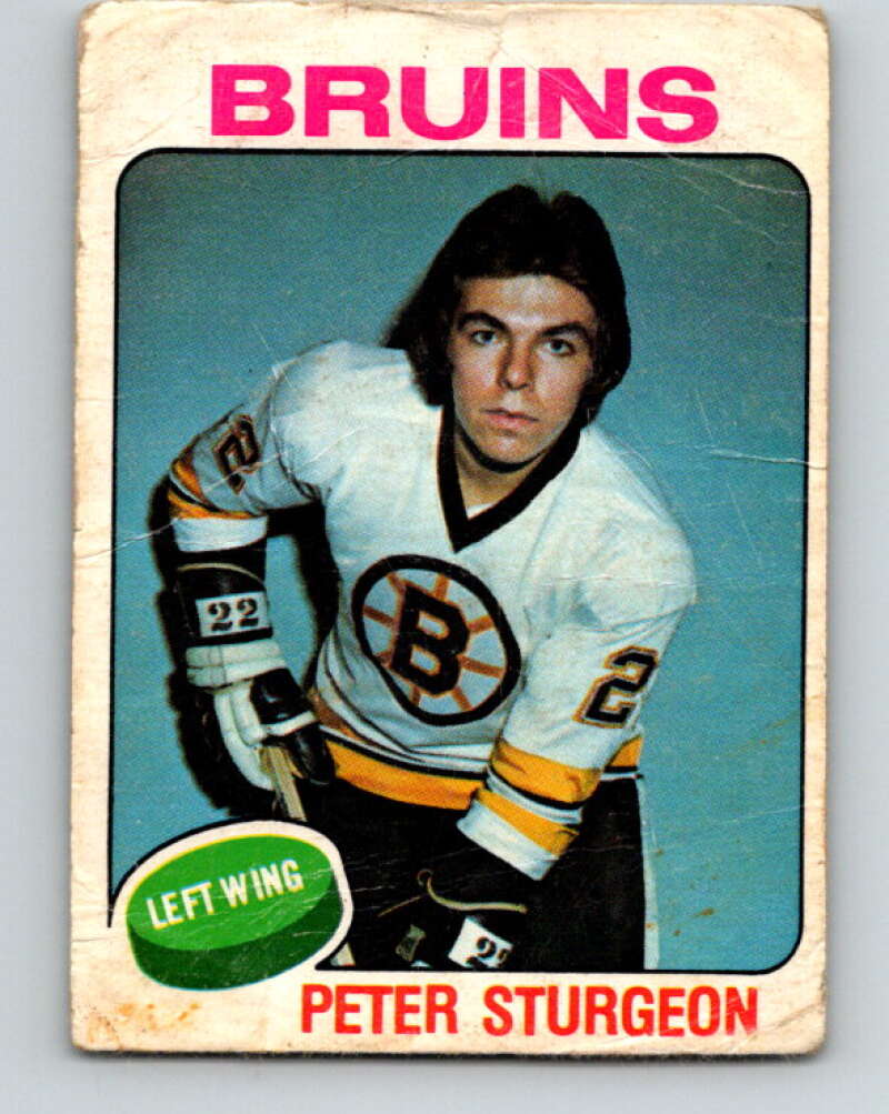 1975-76 O-Pee-Chee #393 Peter Sturgeon RC Rookie Boston Bruins V6928