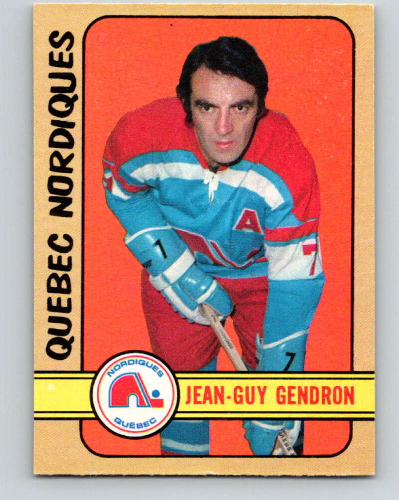 1972-73 WHA O-Pee-Chee #302 Jean-Guy Gendron Quebec Nordiques V6947