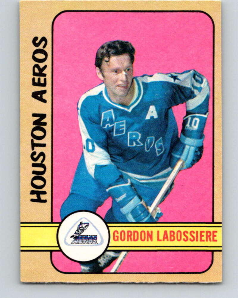 1972-73 WHA O-Pee-Chee #303 Gord Labossiere Houston Aeros V6949