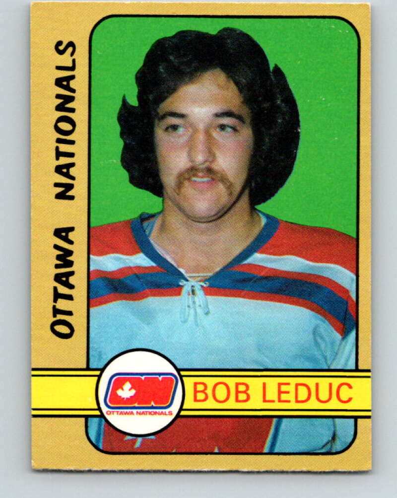 1972-73 WHA O-Pee-Chee #322 Bob Leduc RC Rookie Ottawa Nationals V6979