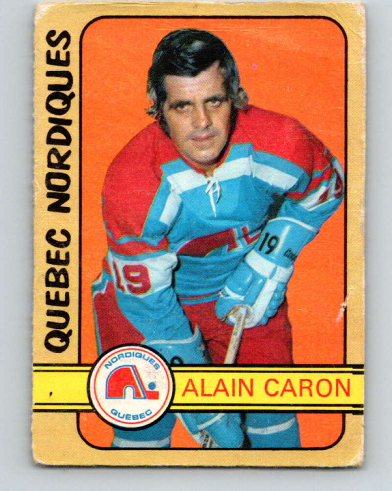 1972-73 WHA O-Pee-Chee #324 Alain Caron RC Rookie Quebec Nordiques V6983