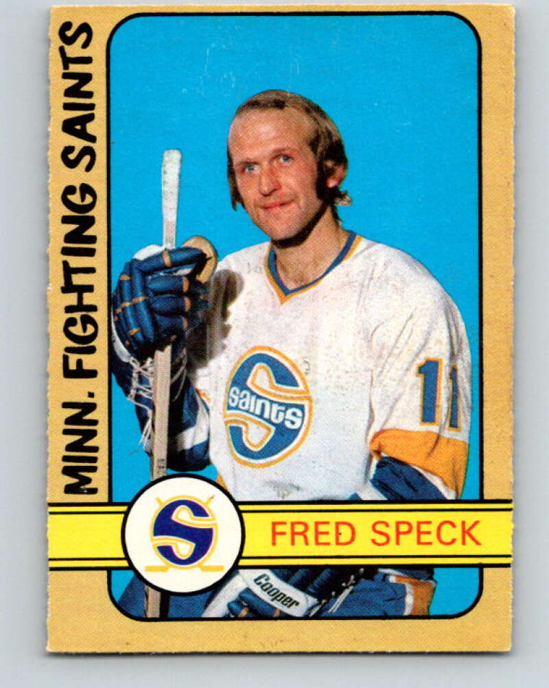 1972-73 WHA O-Pee-Chee #331 Fred Speck RC Minnesota Saints V6991