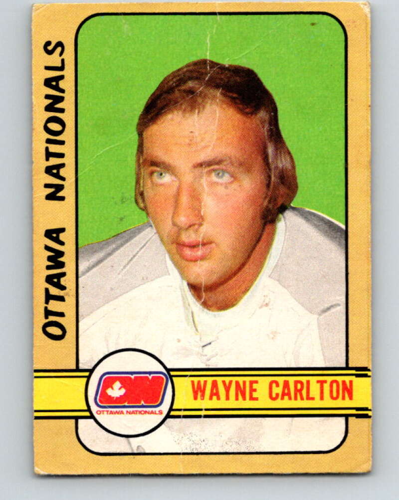 1972-73 WHA O-Pee-Chee #337 Wayne Carleton Ottawa Nationals V7001