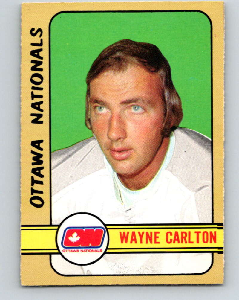 1972-73 WHA O-Pee-Chee #337 Wayne Carleton Ottawa Nationals V7002