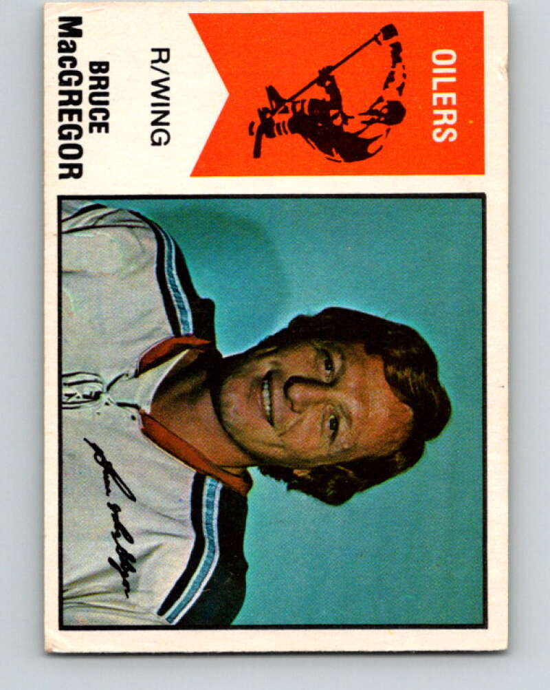 1974-75 WHA O-Pee-Chee #2 Bruce MacGregor Edmonton Oilers V7012