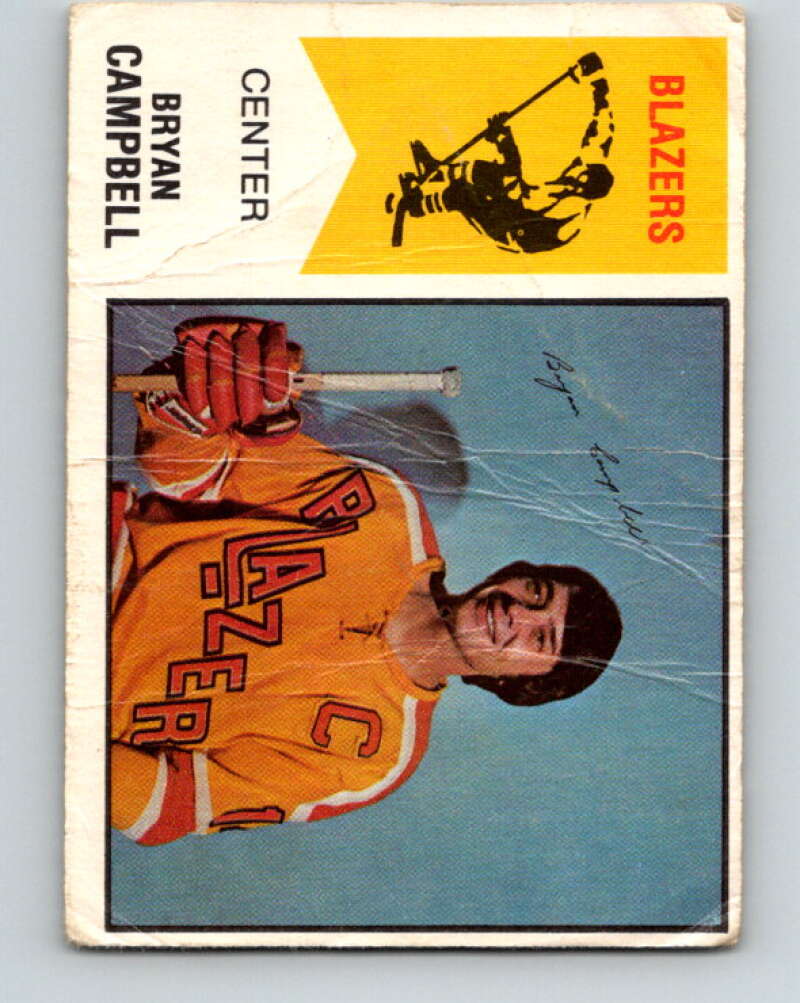 1974-75 WHA O-Pee-Chee #6 Bryan Campbell Vancouver Blazers V7027