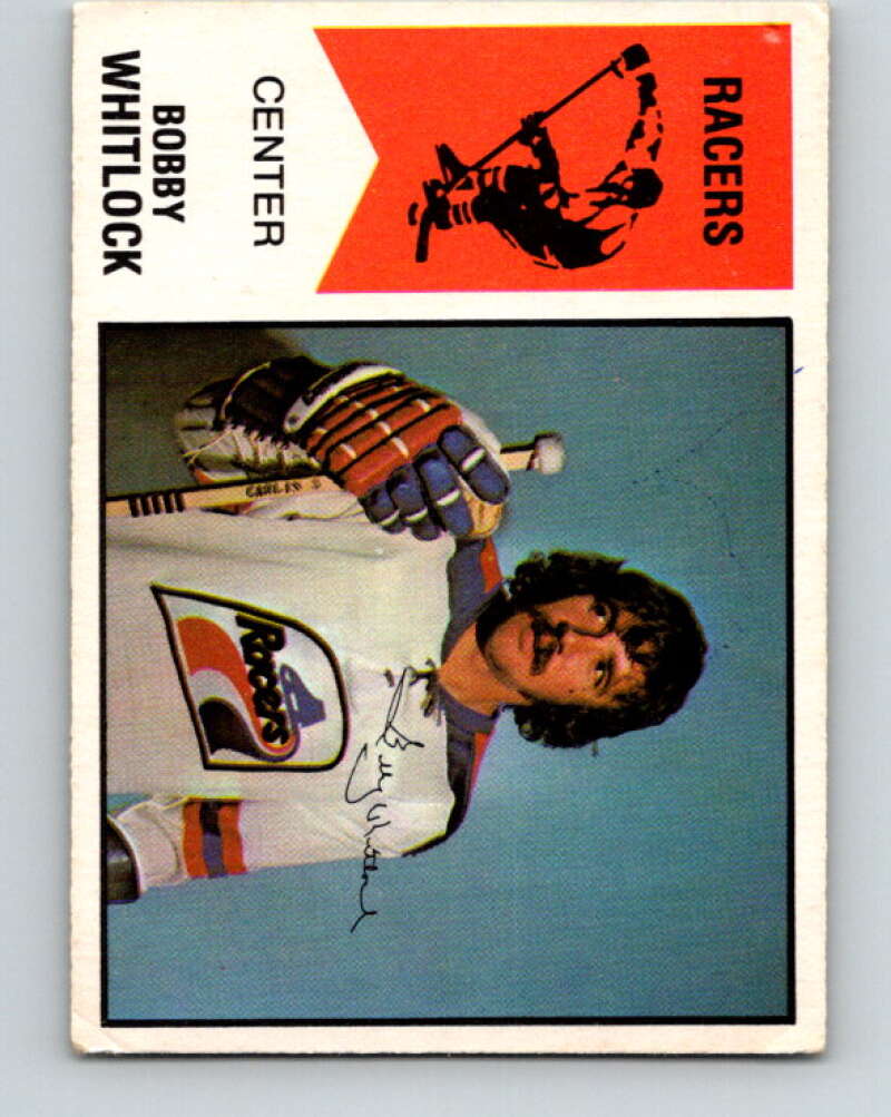 1974-75 WHA O-Pee-Chee #12 Bob Whitlock RC Rookie Racers V7038