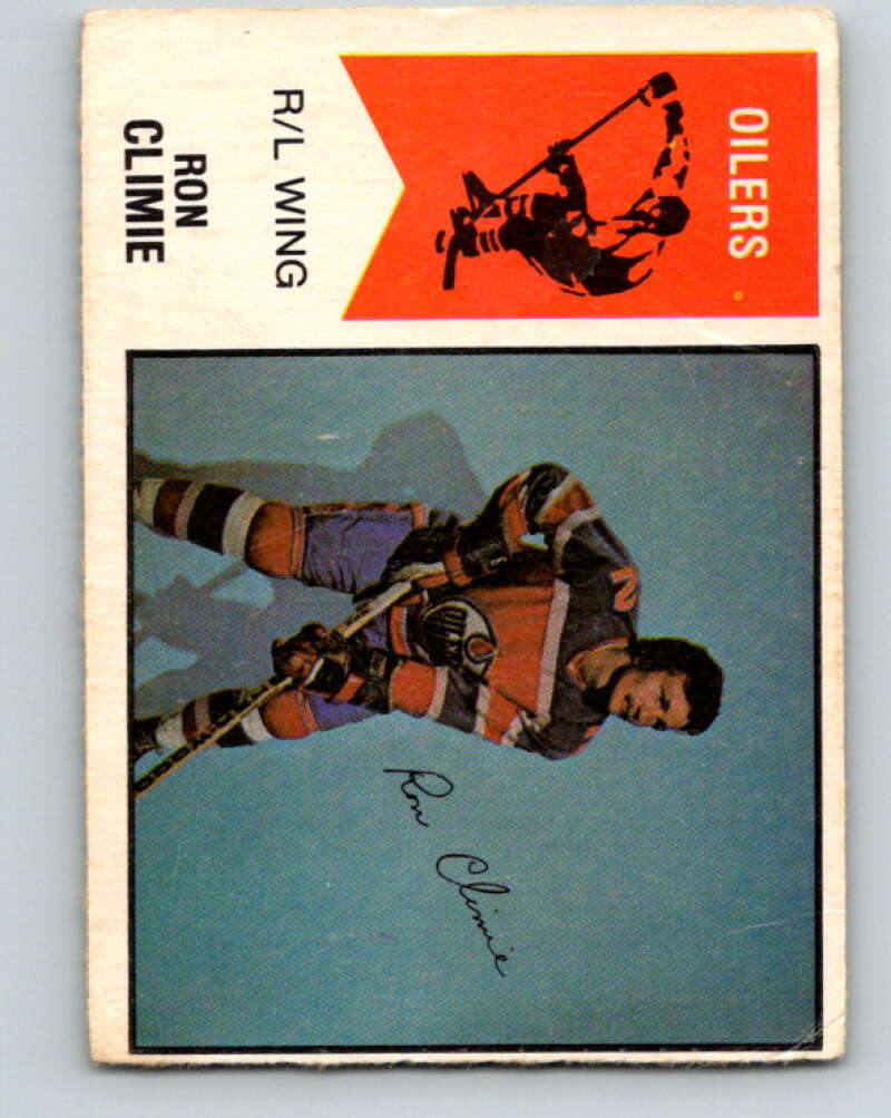 1974-75 WHA O-Pee-Chee #15 Ron Climie Edmonton Oilers V7044